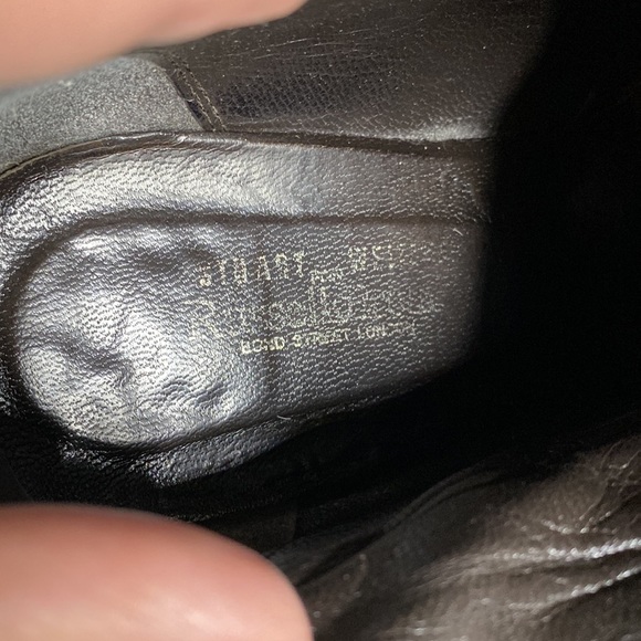 Stuart Weitzman Russell Bromley Nubuck Ankle Booties Heeled Boots Tan Womens 9 - Picture 16 of 16